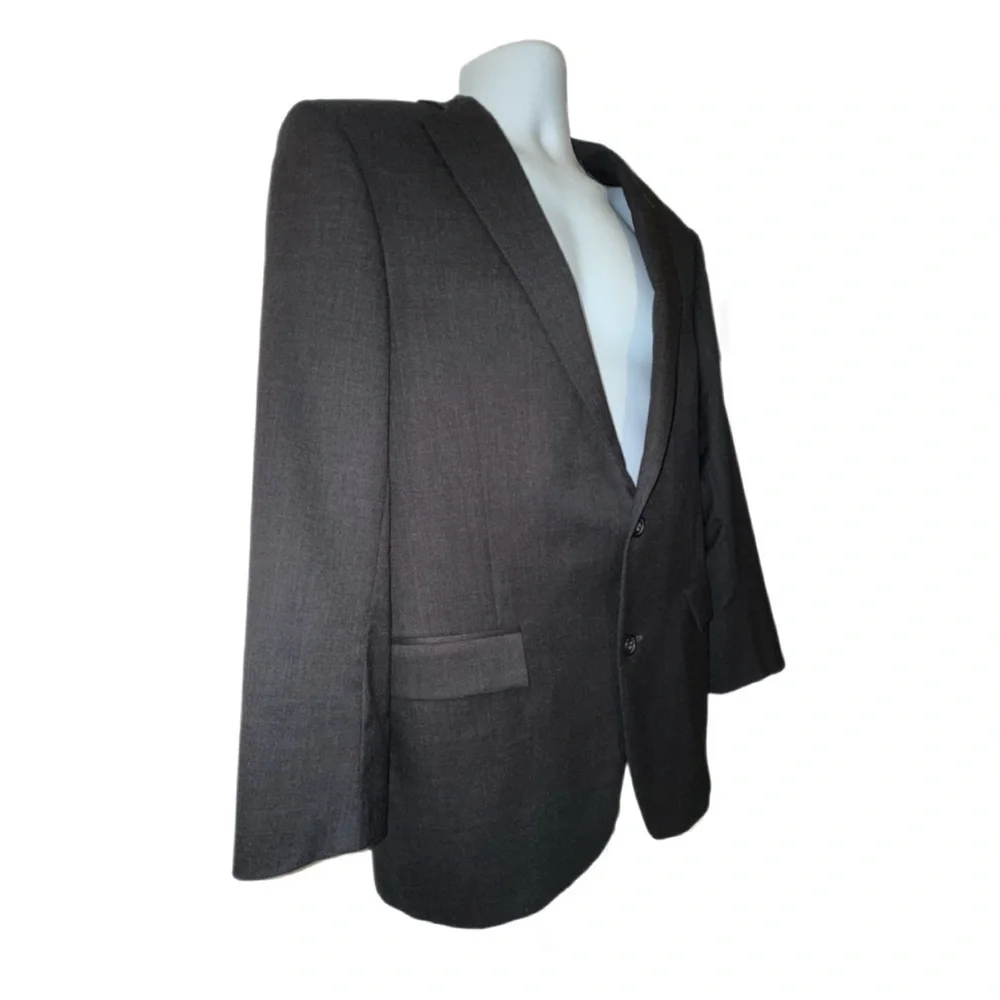 Brooks Brothers 1818 Regent Blazer 38R Charcoal Gray Wool Two-Button Jacket